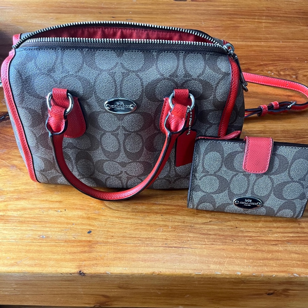 Signature print Coach Bennett satchel